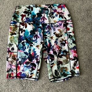 Floral workout shorts